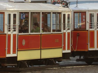 main picture historical tram Prague